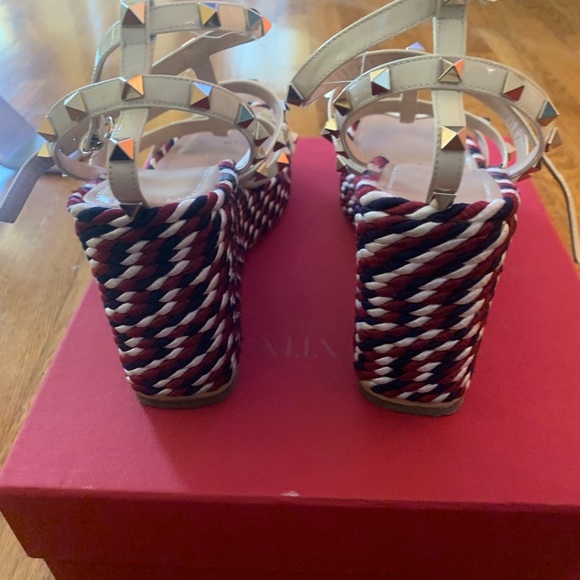 Valentino Multicolor Platform Wedges - Picture 2 of 4
